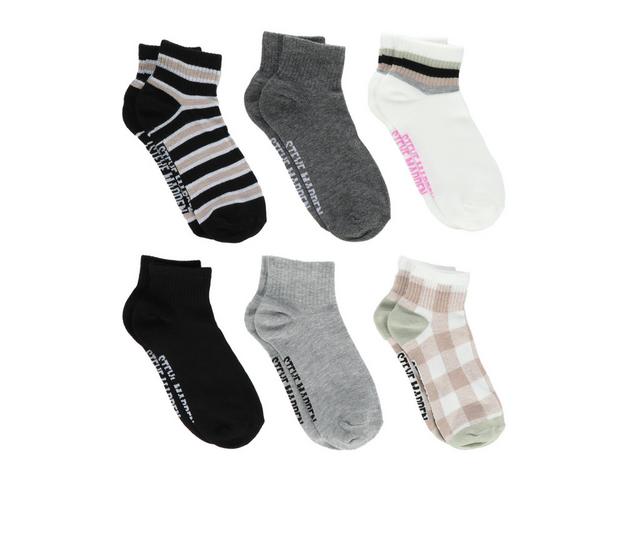 Steve Madden 6 Pack Women's Quarter Socks in Off White Multi color