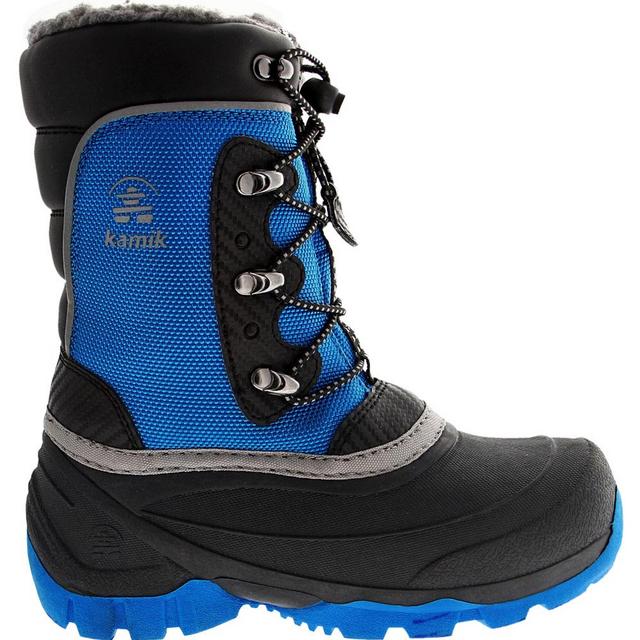 Kamik Luke 3 Jr 1-7 Winter Boots in BLACK BLUE color