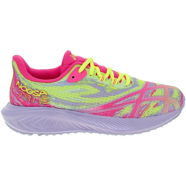 ASICS Gel Noosa 15 Girls Running Shoes in Rose/Volt/White color