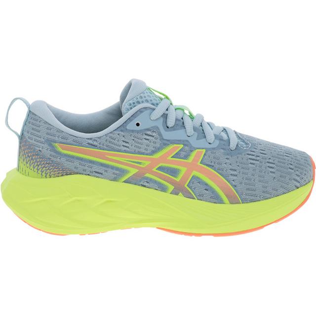 ASICS Novablast 4 Gradeschool Girls Running Shoes in Grey/Volt color