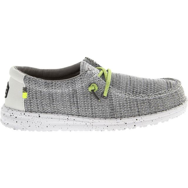 HEYDUDE Wally Sox Youth Stone Dress Shoes in STONE WHITE color