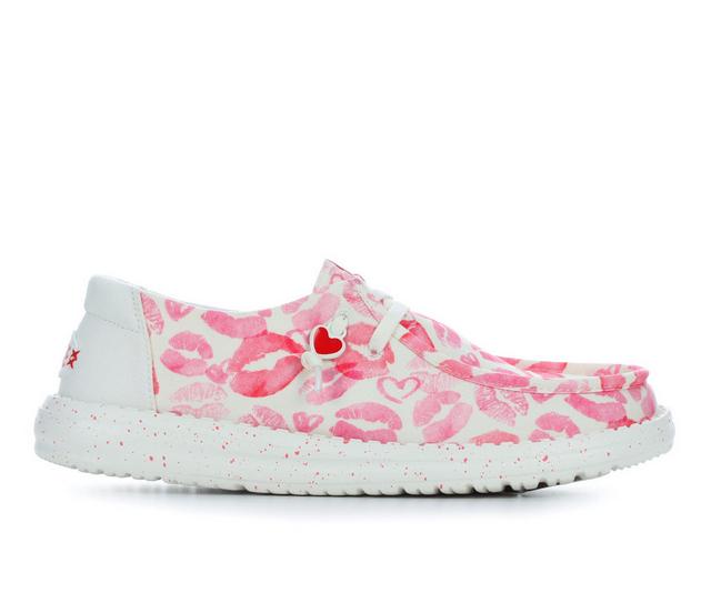 Women's HEYDUDE Wendy Kisses Casual Shoes in Pink color