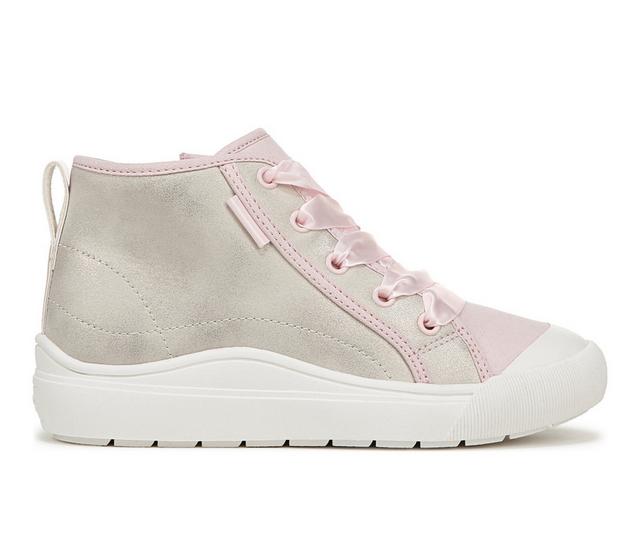 Kids' Dr. Scholls Little Kid Time Off High Sneakers in Silver Pink color