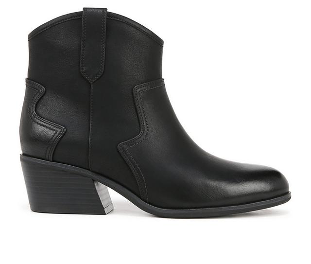 Women's Dr. Scholls Lasso Western Booties in Black color