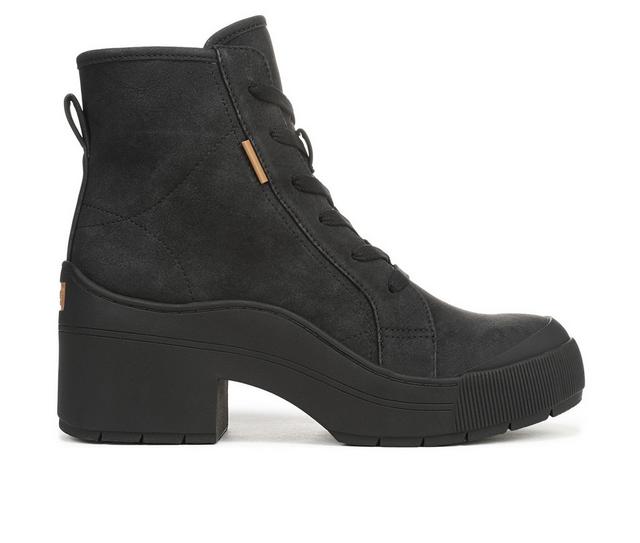Women's Dr. Scholls Time Off Up Lace Up Booties in Black II color