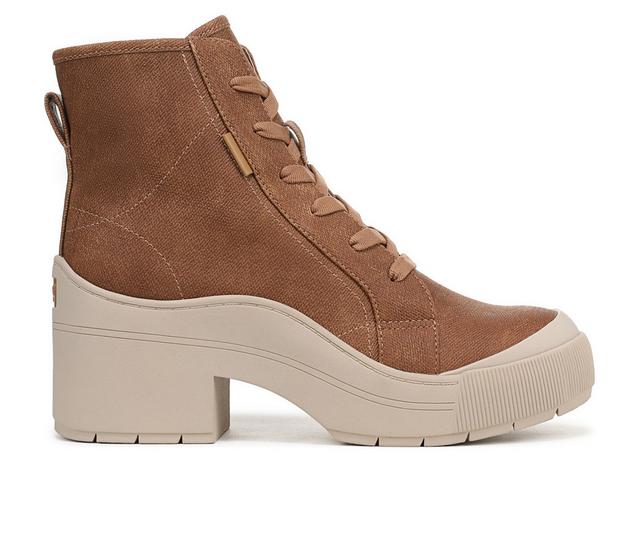 Women's Dr. Scholls Time Off Up Lace Up Booties in Honey color