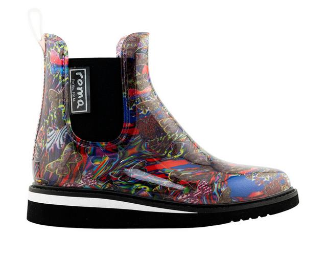 Women's Roma Boots Ava Ankle Platform Rain Boots in Art 22 color