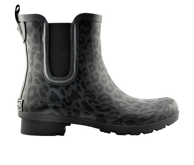 Women's Roma Boots Chelsea Rain Boots in Matt Leopard color