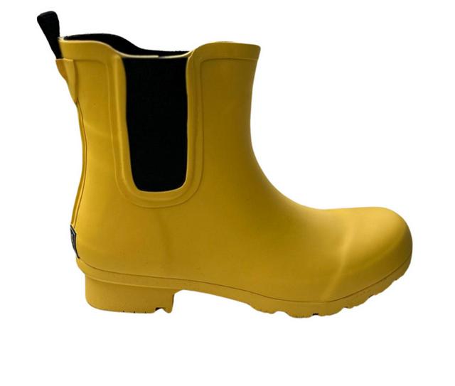 Women's Roma Boots Chelsea Rain Boots in Mustard color