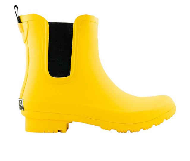 Women's Roma Boots Chelsea Rain Boots in Mustard color