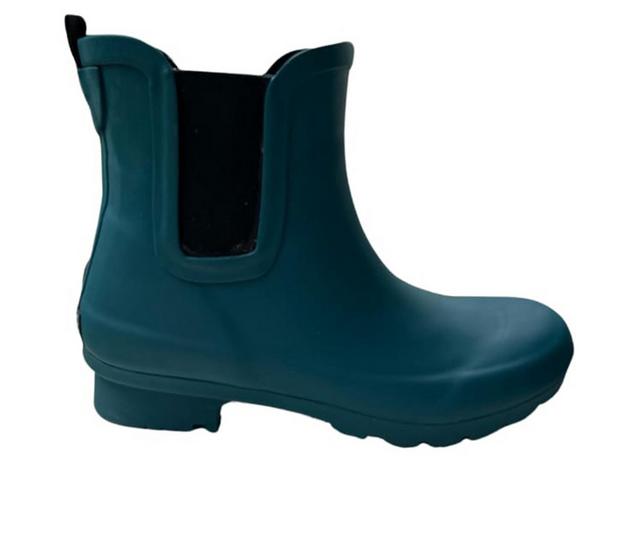 Women's Roma Boots Chelsea Rain Boots in Teal color
