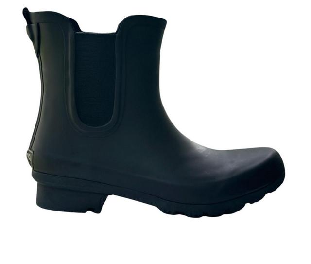 Women's Roma Boots Chelsea Rain Boots in Black color