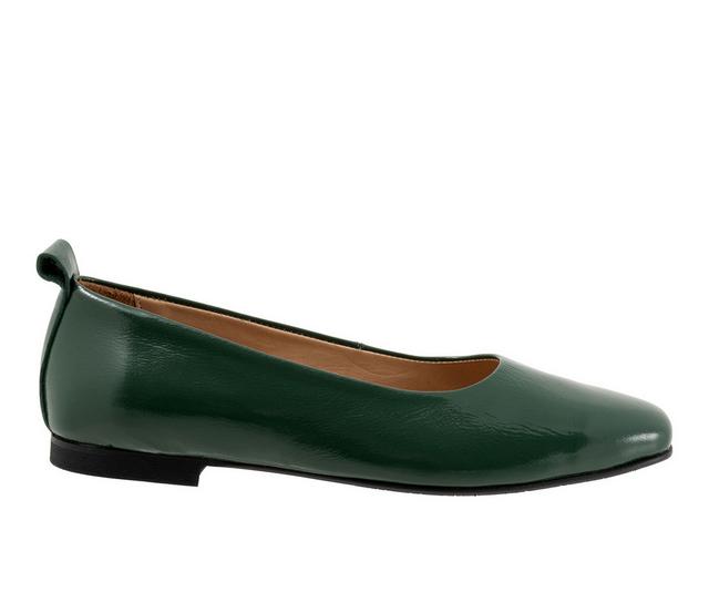 Women's Bueno Elizabeth Flats in Hunter Green color