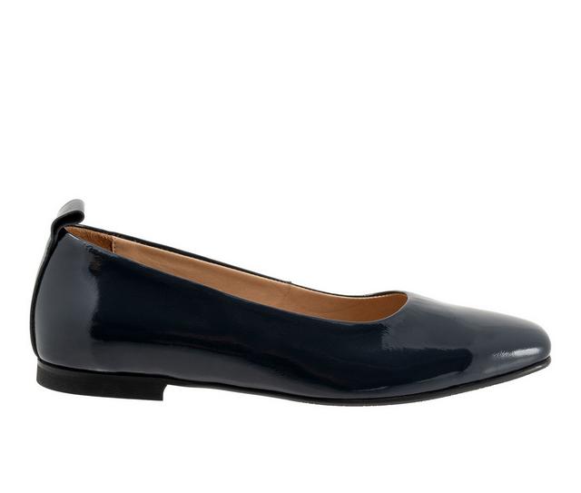 Women's Bueno Elizabeth Flats in Navy Patent color