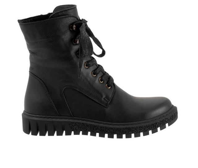 Women's Bueno Scarlett Combat Boots in Black color