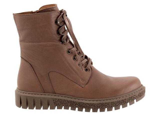 Women's Bueno Scarlett Combat Boots in Dark Taupe color