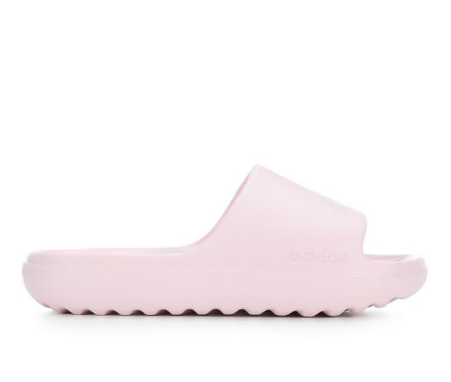 Women's Adidas Adilette Lumia Sport Slides in Clear Pink color