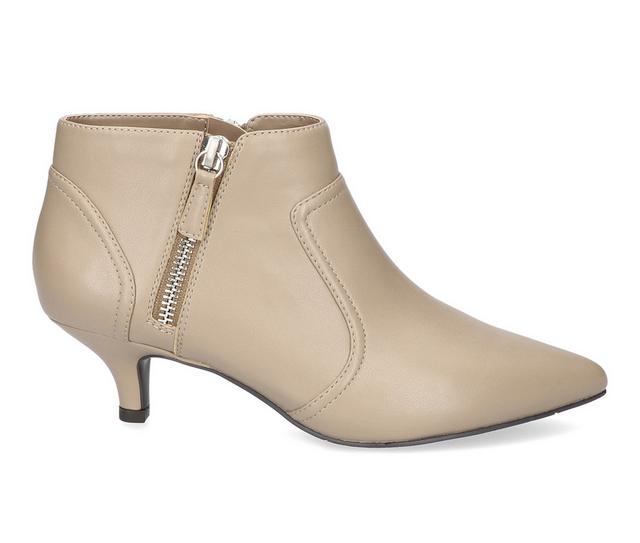 Women's Easy Street Annlee Booties in almond color