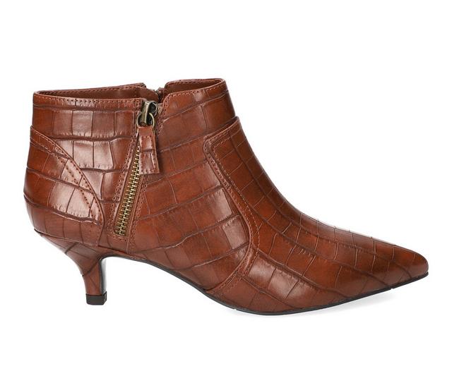 Women's Easy Street Annlee Booties in Tan Croco color