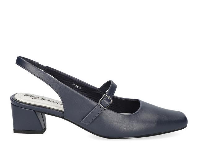 Women's Easy Street Cameo Dress Sandals in Navy color