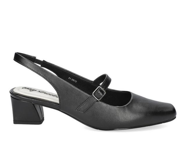 Women's Easy Street Cameo Dress Sandals in Black color