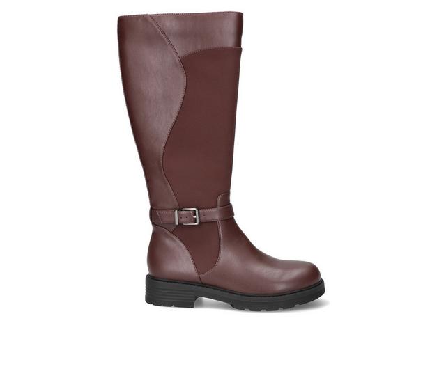 Women's Easy Street Erica Plus Knee High Boots in Burgundy color