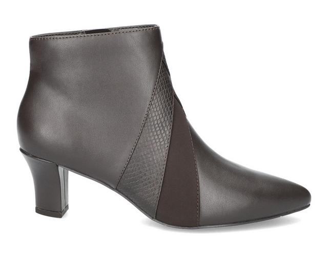 Women's Easy Street Falcon Booties in Brown color