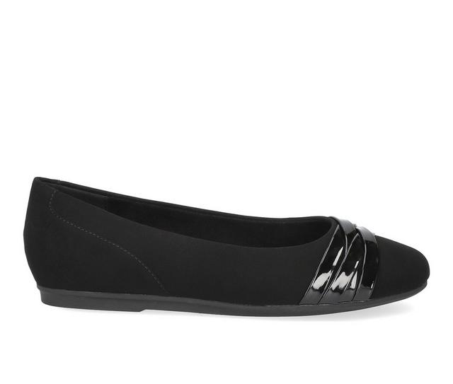 Women's Easy Street Kylie Flats in Black Lamy color