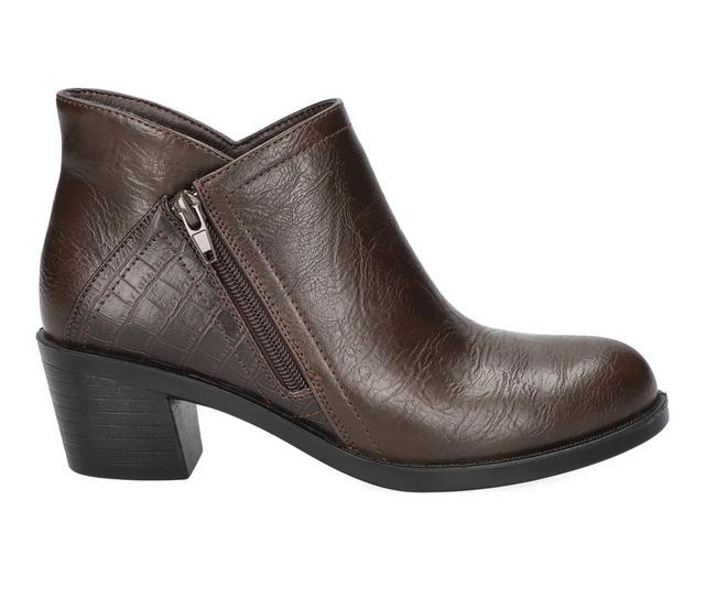 Women's Easy Street Morgana Booties in Brown color