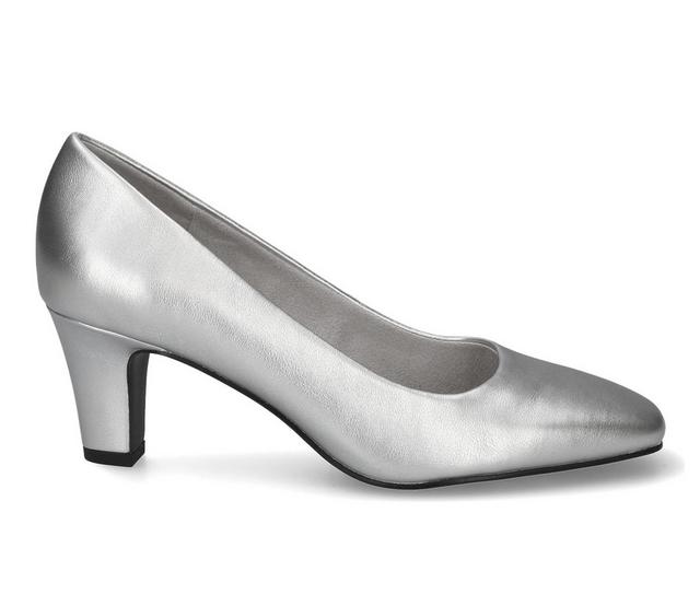 Women's Easy Street Poet Pumps in Silver color