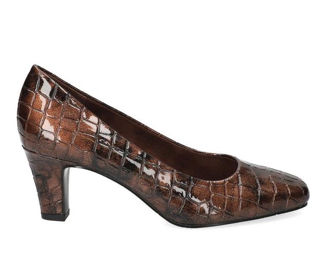 Women's Easy Street Poet Pumps in Bronze Croco color