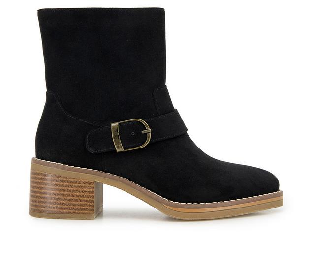 Women's KENSIE Noe Booties in black/black color