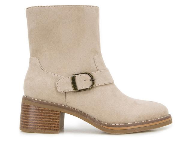 Women's KENSIE Noe Booties in Light Taupe color