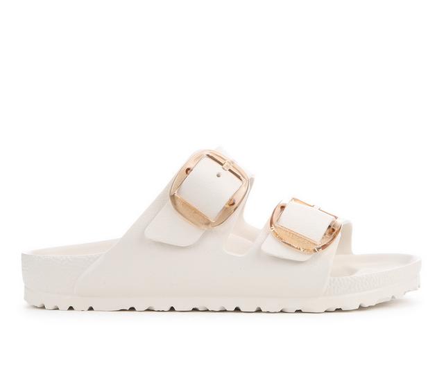 Women's Birkenstock Arizona Eva BB Footbed Sandals in Eggshell color