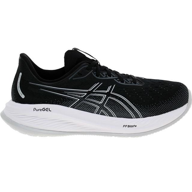 Men's ASICS Gel Cumulus 26 Running Shoes in BLACK RED color