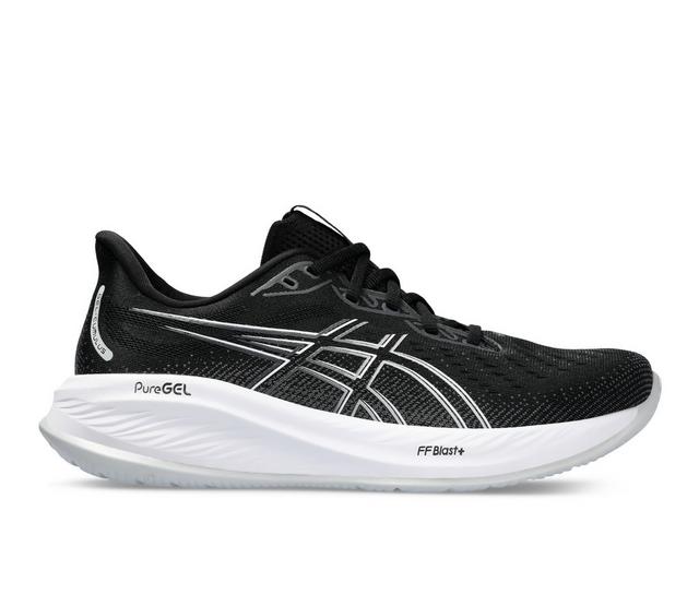 Men's ASICS Gel Cumulus 26 Running Shoes in Blk/Concrete color