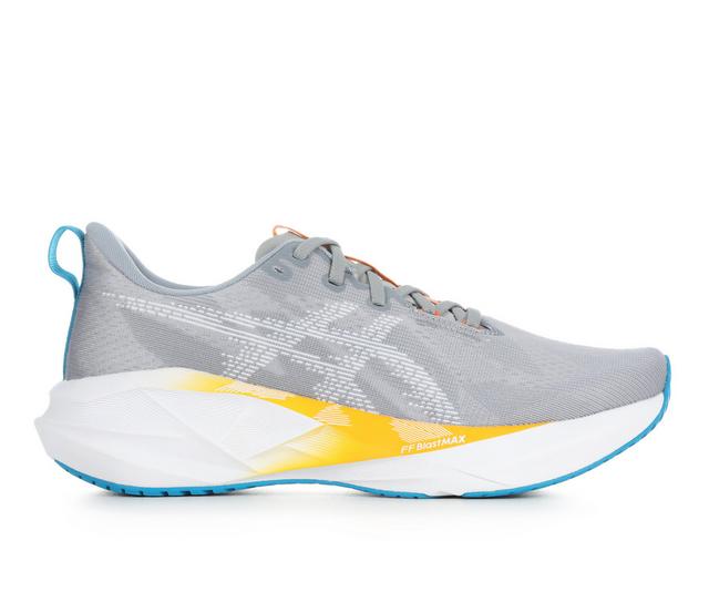 Men's ASICS Novablast 5 Running Shoes in Grey/Orange color