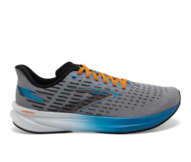 Men's Brooks Hyperion Running Shoes in Gry/Atmc Blu/Sc color