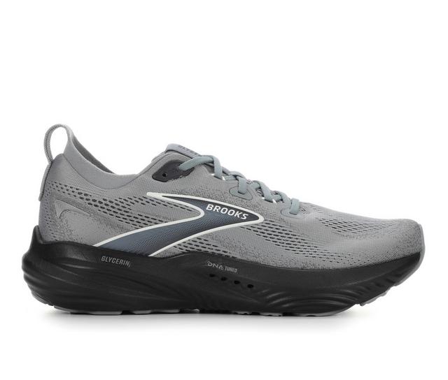 Men's Brooks Glycerin 22 Running Shoes in Grey/Black color