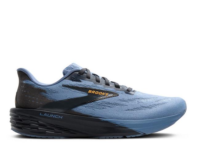 Men's Brooks Launch 11 Running Shoes in Blue/Orange color