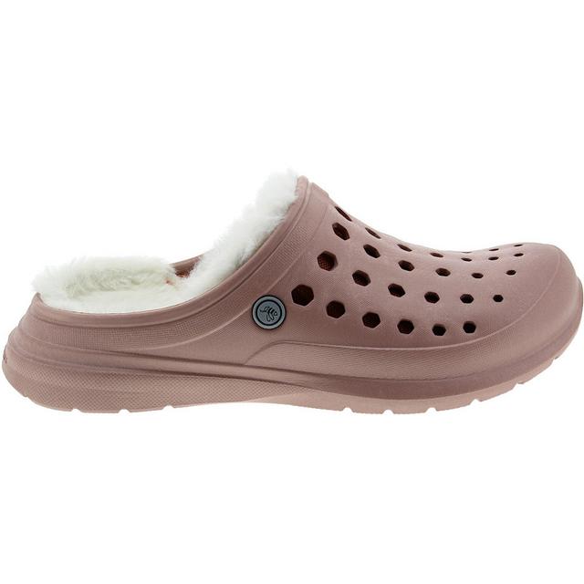 Joybees Cozy Lined Clog Sport Slides in Rose color