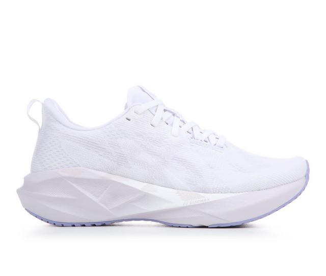 Women's ASICS Novablast 5-W Running Shoes in White/Lilac 103 color