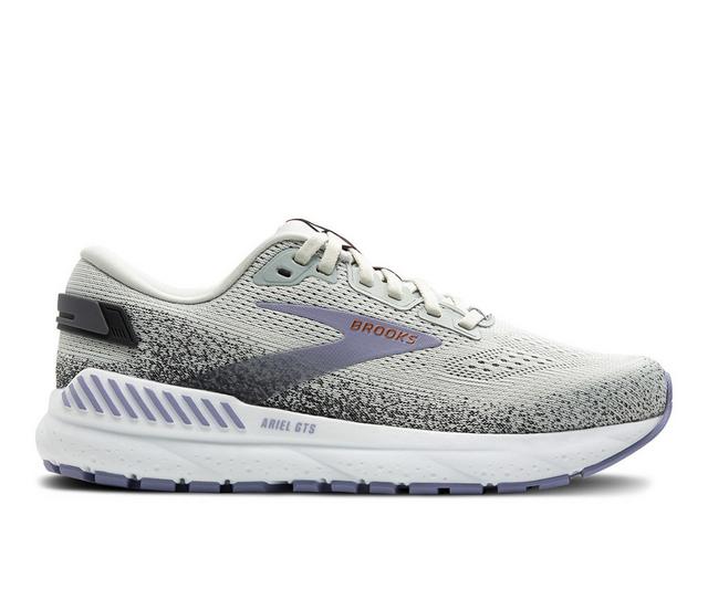 Women's Brooks Ariel GTS 24 Running Shoes in Black/Purple color
