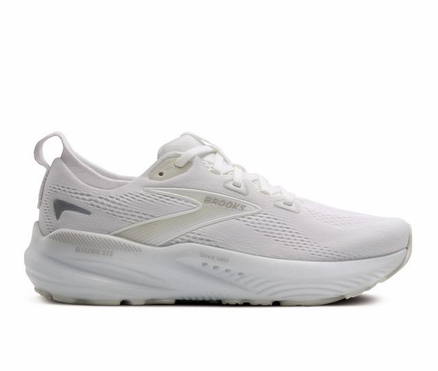 Women's Brooks Glycerin GTS 22 Running Shoes in White/Grey color
