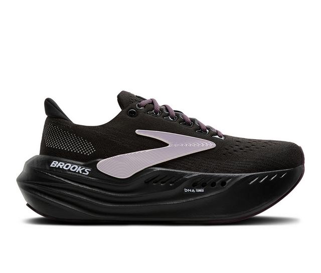 Women's Brooks Glycerin Max Running Shoes in Black/Orchid color