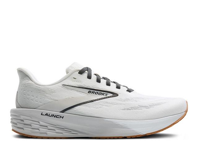 Women's Brooks Launch 11 Running Shoes in White/Grey color