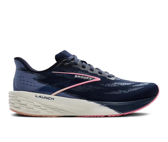 Women's Brooks Launch 11 Running Shoes in Blue/Peach color