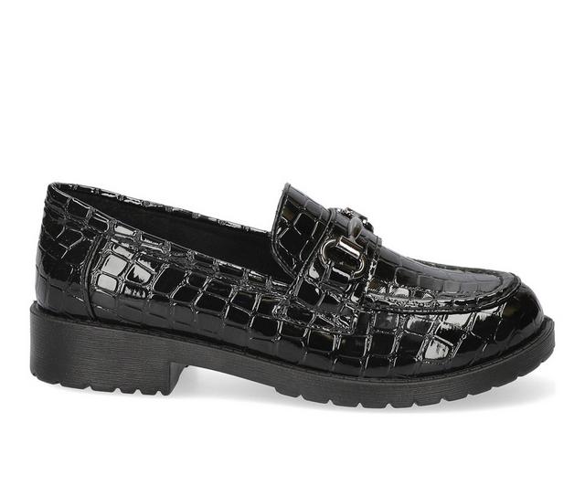 Women's Easy Street Witney Loafers in Black Croco color