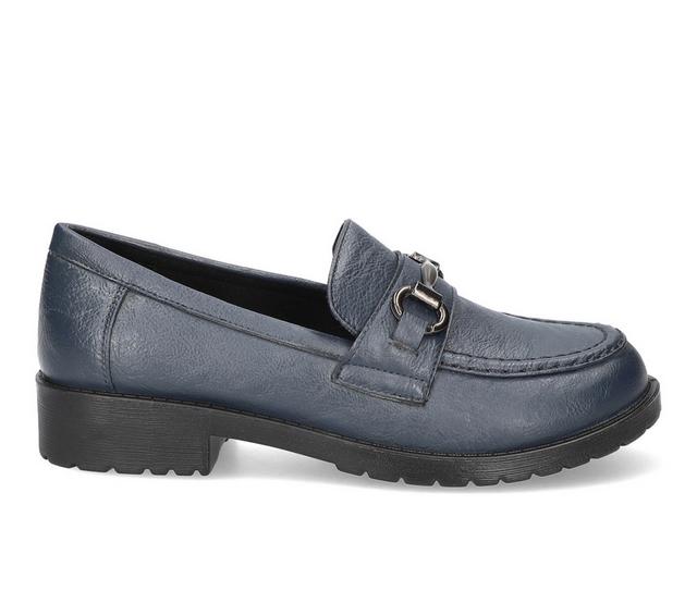 Women's Easy Street Witney Loafers in Navy color