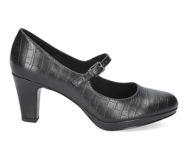 Women's Easy Street Zest Mary Jane Pumps in Black Croco color